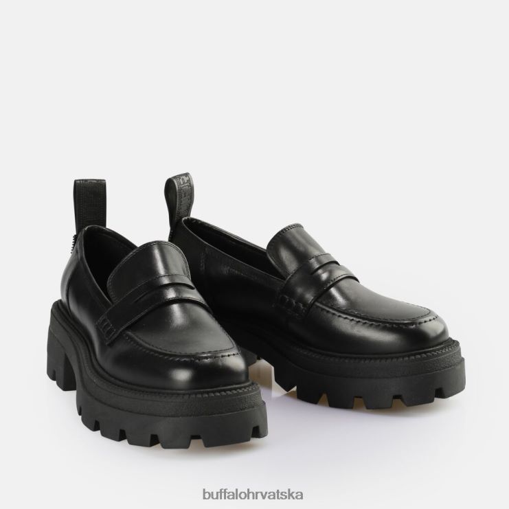 crno Buffalo četvrtasta loafer cipela |mokasinke TDD6T742